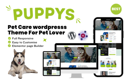 Puppys Pet Care Vet Wordpress Full Responsive Theme WordPress Theme