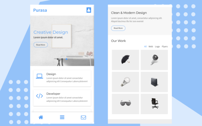 Purasa – Mobile Website Template