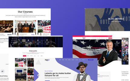 Pxeio – Political Responsive Landing Page Template