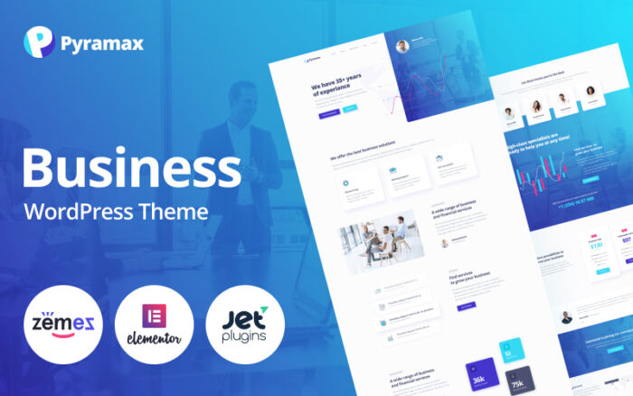 Pyramax - Consulting Classic WordPress Elementor Theme WordPress Theme