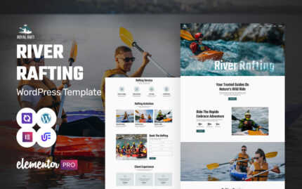 Raftting - River Rafting And Outdoor Adventure Sports WordPress Elementor Theme WordPress Theme