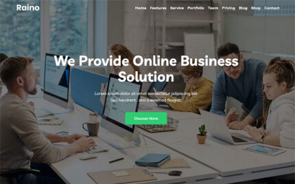 Raino - Digital Agency One page WordPress Theme