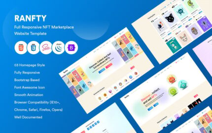 Ranfty - NFT Marketplace HTML Template Website Template