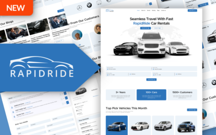 RAPID RIDE - Responsive Car Rental HTML 5 Website Template