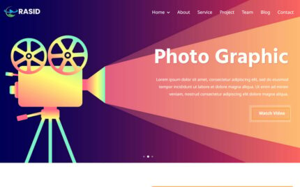 Rasid - Photography & Videography Landing Page Template