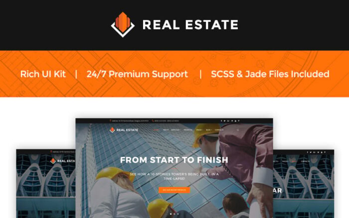 Real Estate - Construction Company Website Template