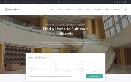 Real Estate - Efficient Housing & Accommodation Multipage HTML Website Template