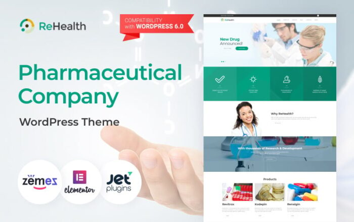 ReHealth - Medical & Drug Store WordPress Theme