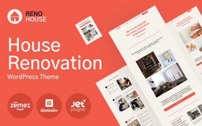 RenoHouse - Modern Construction Project Website WordPress Theme