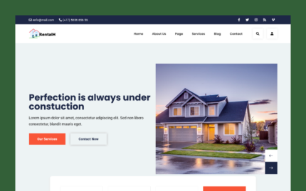 RentalH - Real Estate HTML5 Template Website Template