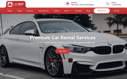 Rento - Car Rental Multipurpose Responsive Website Template