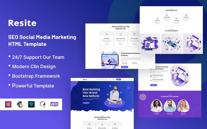 Resite – SEO Social Media Marketing Website Template