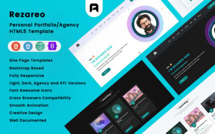 Rezareo - Personal Portfolio/Agency HTML5 Template Landing Page Template