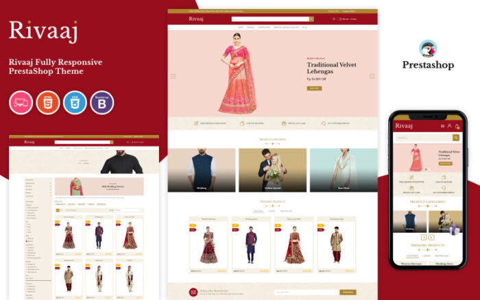 Rivaaj - Wedding PrestaShop Template PrestaShop Theme