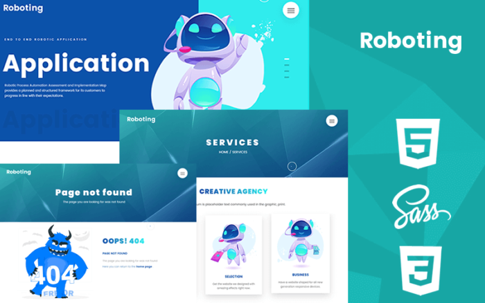 Roboting Creative Html5 & Css3 Responsive Theme Website Template