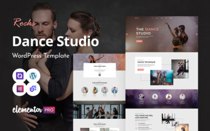 Roksdance - Dancing Academy And Dancing Studio WordPress Elementor Theme WordPress Theme