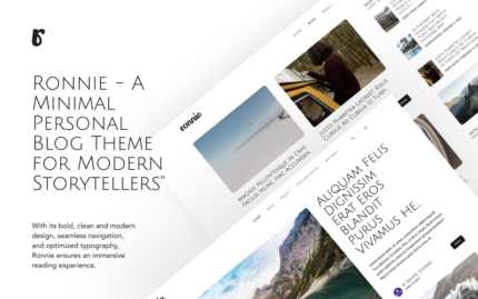 Ronnie - Personal Blog Wordpress Theme WordPress Theme