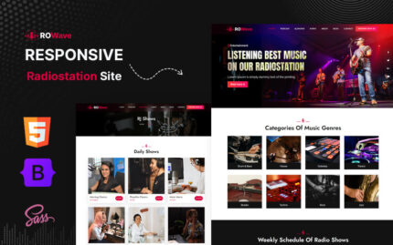 RoWave - Radio Station Podcast Radio Jockey HTML5 Website Template