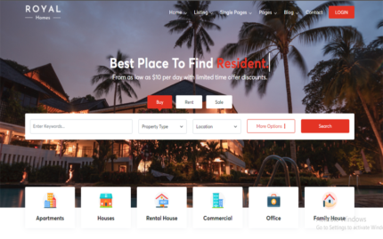 Royal Homes - Real Estate Bootstrap HTML Template Website Template