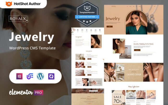 Royalx - jewelry Multipurpose WordPress Elementor Theme WordPress Theme