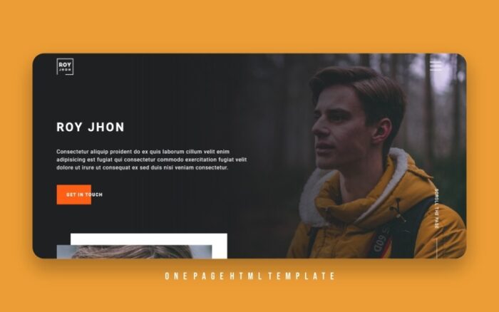 Royjhon - Personal Html Portfolio Landing Page Template