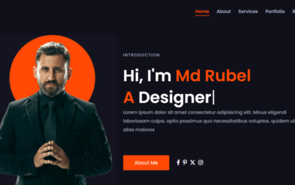 Rubel - Portfolio Landing Page Template