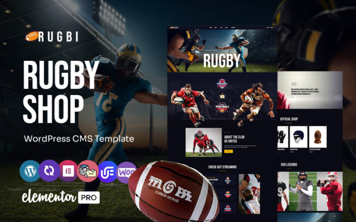 Rugbi - Football And Sport Clubs Multipurpose WordPress Elementor Theme WordPress Theme