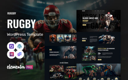 Ruggby - Rugby Club And Martial Arts WordPress Elementor Theme WordPress Theme