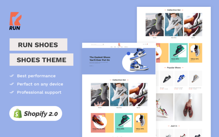 Run - Shoes & & Accessory High level Shopify 2.0 Multi-purpose Responsive Theme Shopify Theme