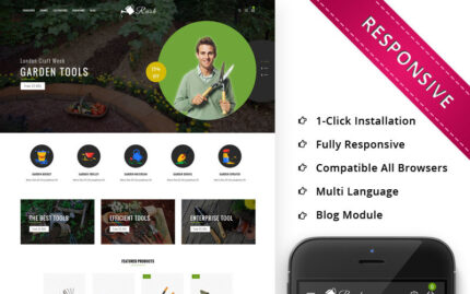 Rush - The Gardening Tools OpenCart Template