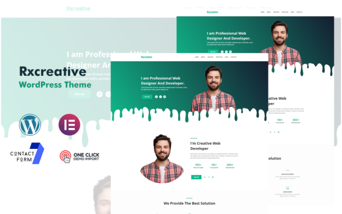 Rxcreative Personal Portfolio WordPress Theme