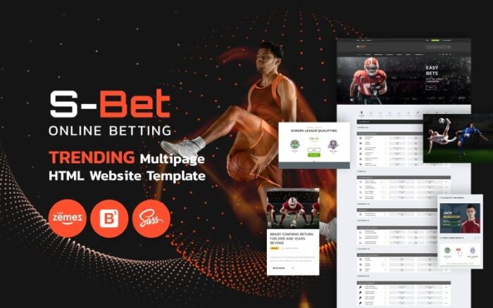 S-Bet - Online Betting Multipage HTML Website Template