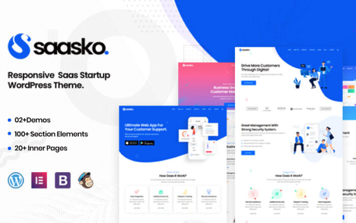 Saasko - Saas Startup WordPress Theme