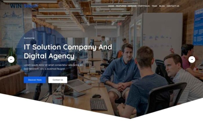 Sabah - IT Solution Services Landing Page Template