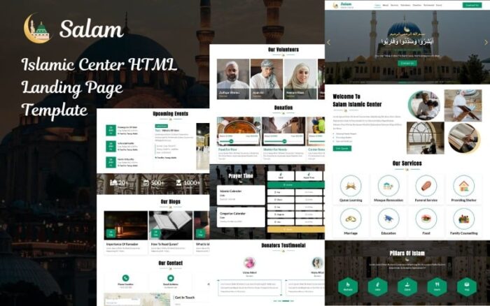 Salam - Islamic Center HTML5 Landing Page Template