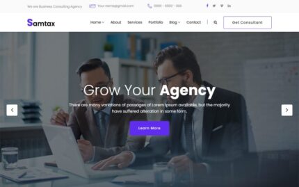 Samtax - IT Solutions & Business Service HTML Website Template