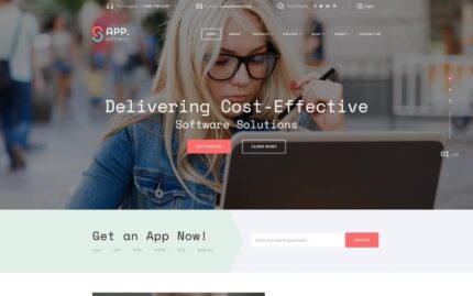 Sapp Software - Cool App Developing Complany Multipage HTML Website Template
