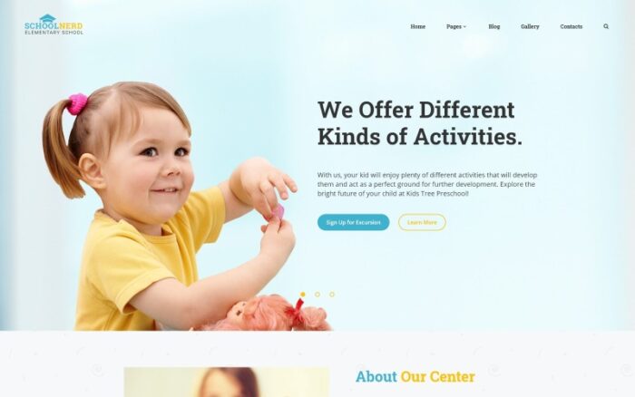 School Nerd - Elementary School Multipage Modern Joomla Template