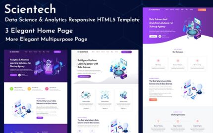 Scientech - Data Science & Analytics Responsive HTML5 Template Website Template