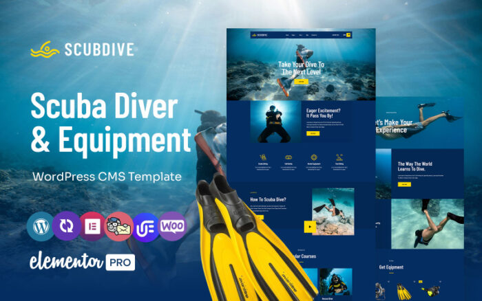 Scubdive - Scuba Diving and Equipment Multipurpose WordPress Elementor Theme WordPress Theme