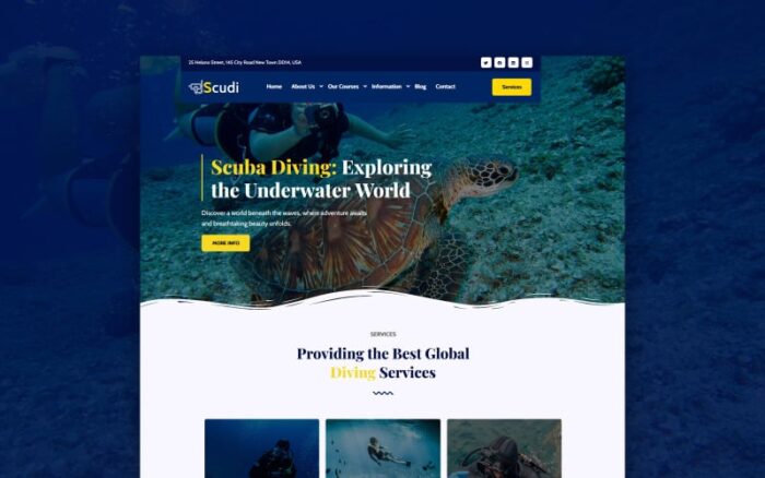 Scudi - Scuba Diving Center WordPress Theme