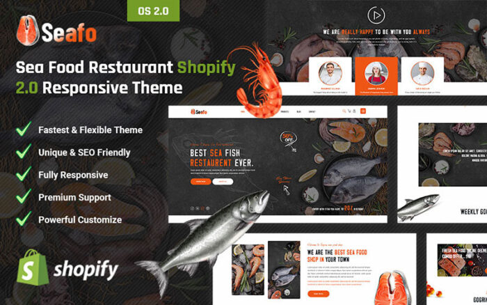 Seafo - Sea Food Shopify 2.0 Responsive Theme Shopify Theme