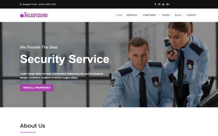 SecureZone || Security Service Company HTML Template Website Template