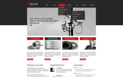 Security Responsive Website Template