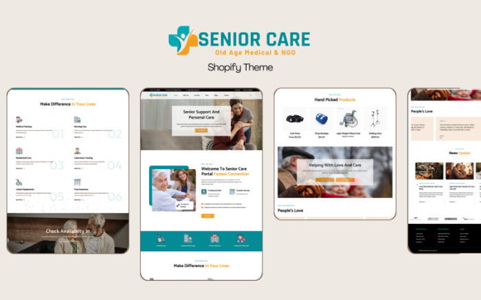 Senior Care- Elderly care & Medical Services Shopify Theme