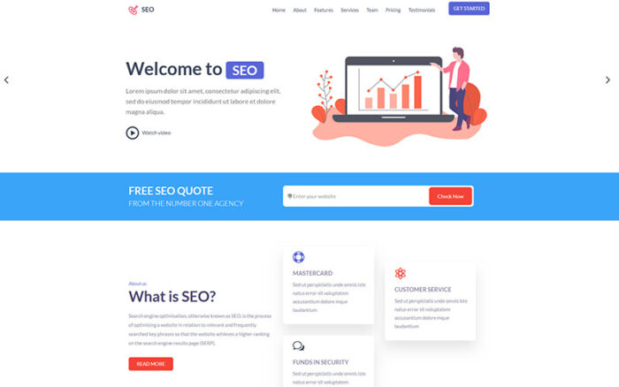 SEO - Agency HTML Landing Page Template