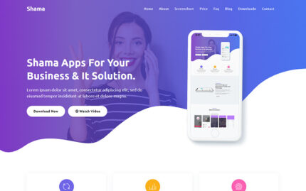 Shama - App HTML Landing Page Template