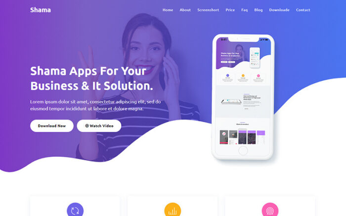 Shama - App HTML Landing Page Template