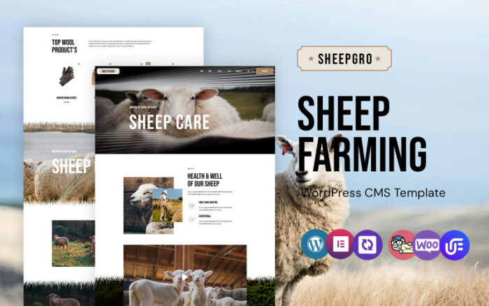 Sheepgro - Sheep Farming And Clothes WordPress Elementor Theme WordPress Theme