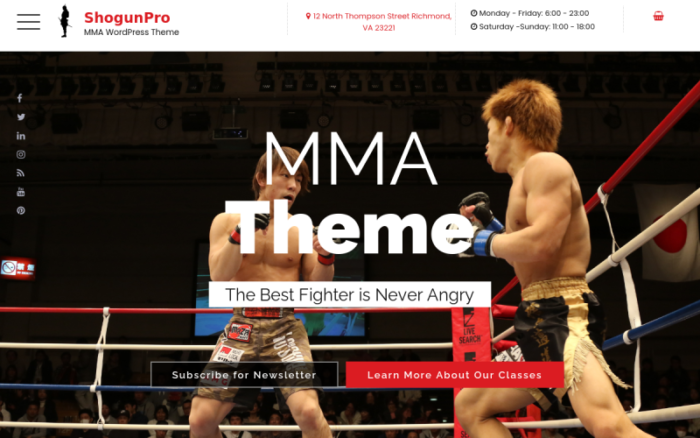 ShogunPro - MMA WordPress Theme